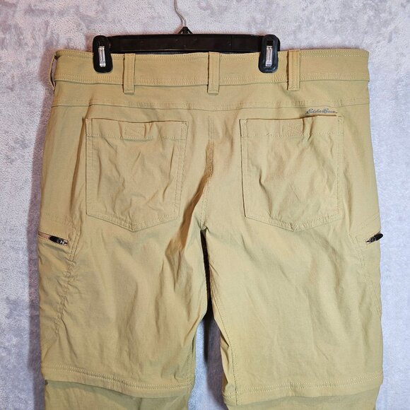 Eddie Bauer Mens First Ascent Guide Pro Pants 38 x 30 Cargo Hiking Khaki Tan - Picture 11 of 15